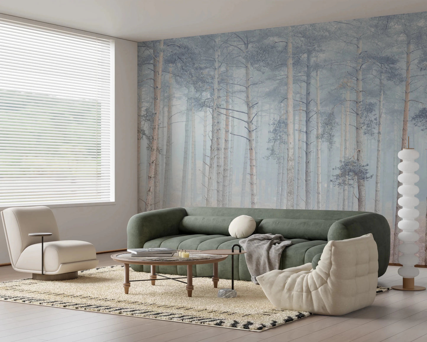 Pine Forest Serenity Wall Mural