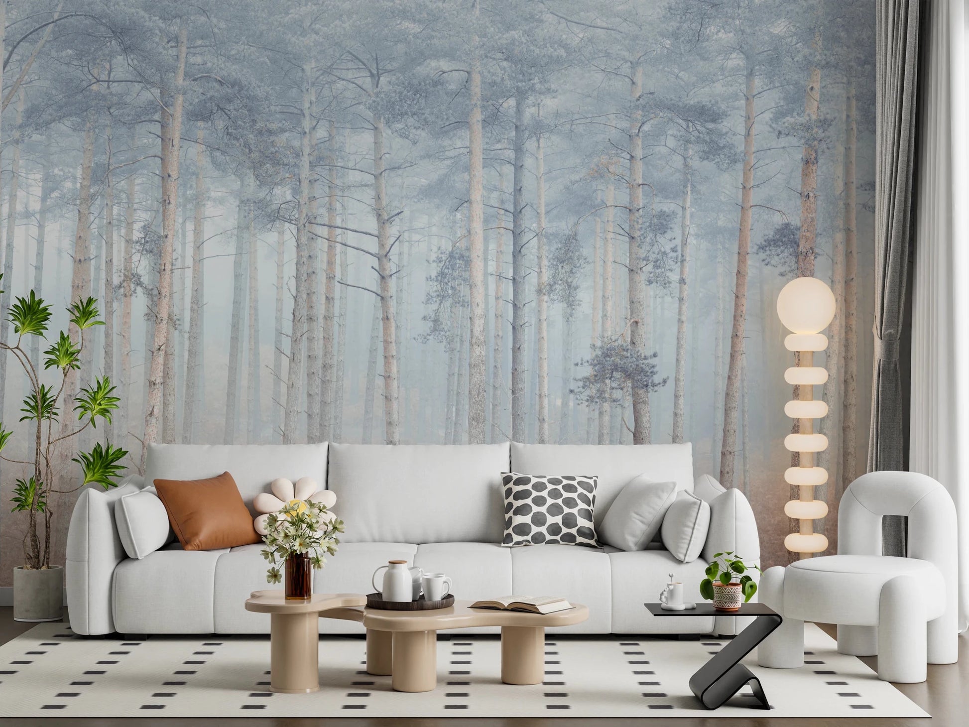 Pine Forest Serenity Wall Mural