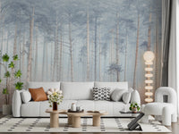 Pine Forest Serenity Wall Mural