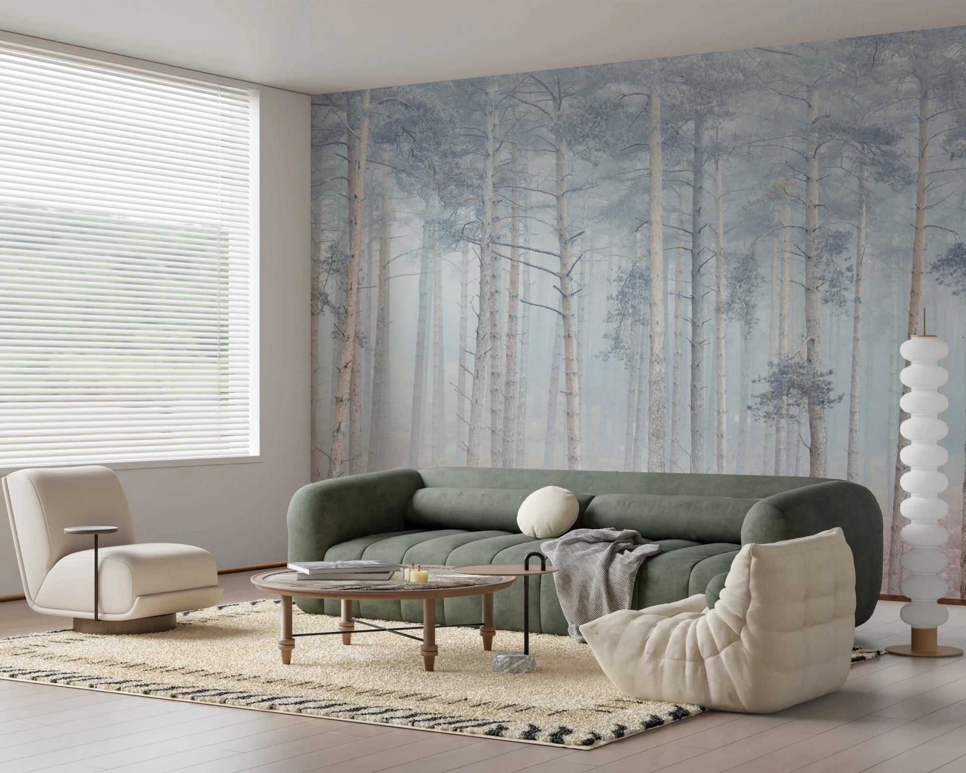 Pine Forest Serenity Wall Mural