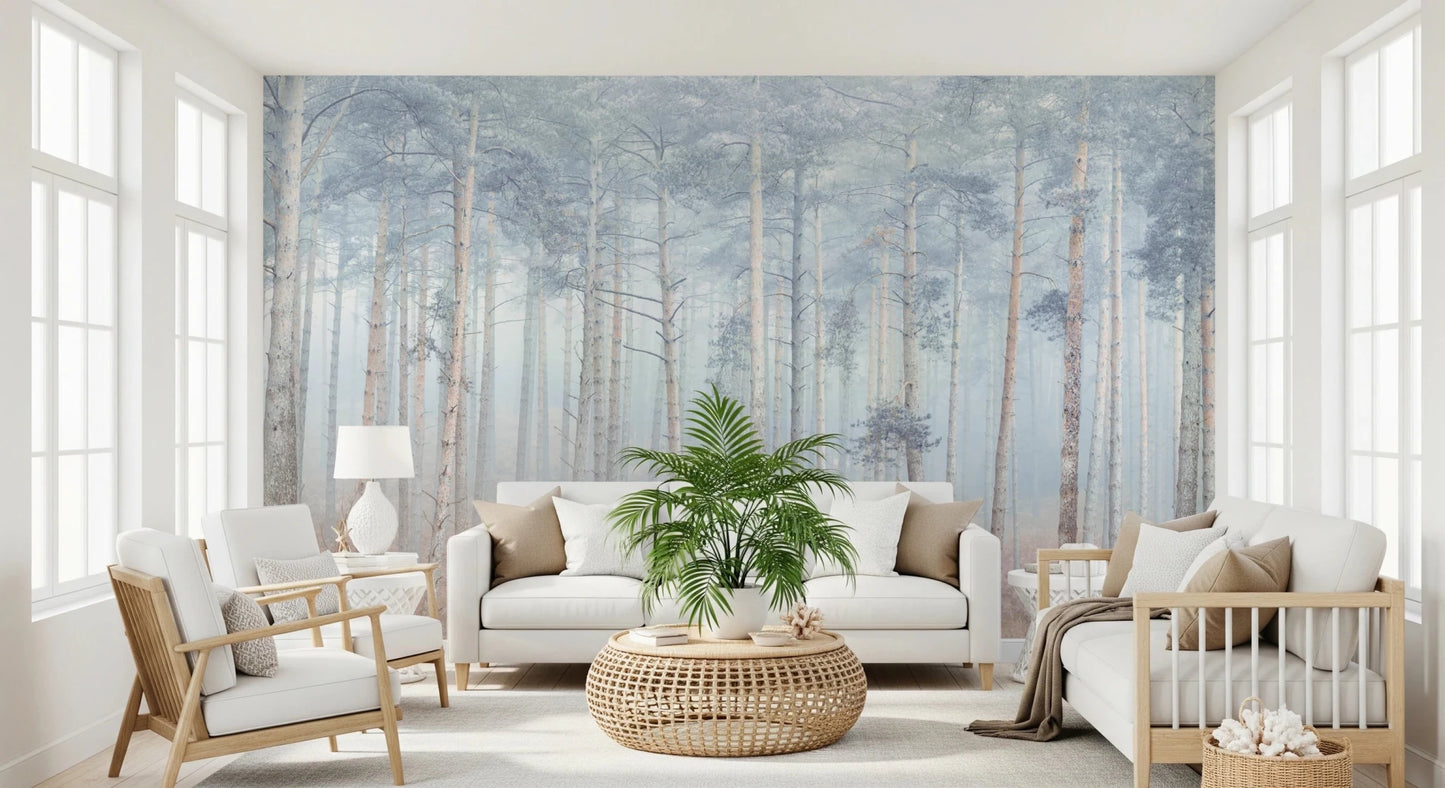 Pine Forest Serenity Wall Mural