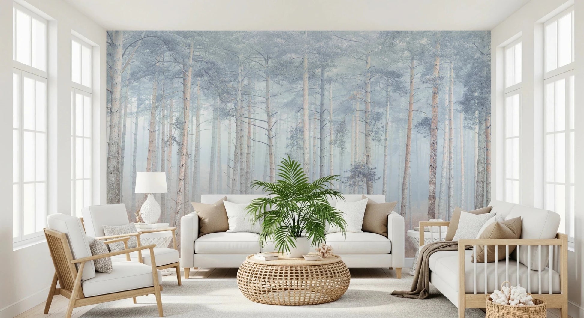 Pine Forest Serenity Wall Mural