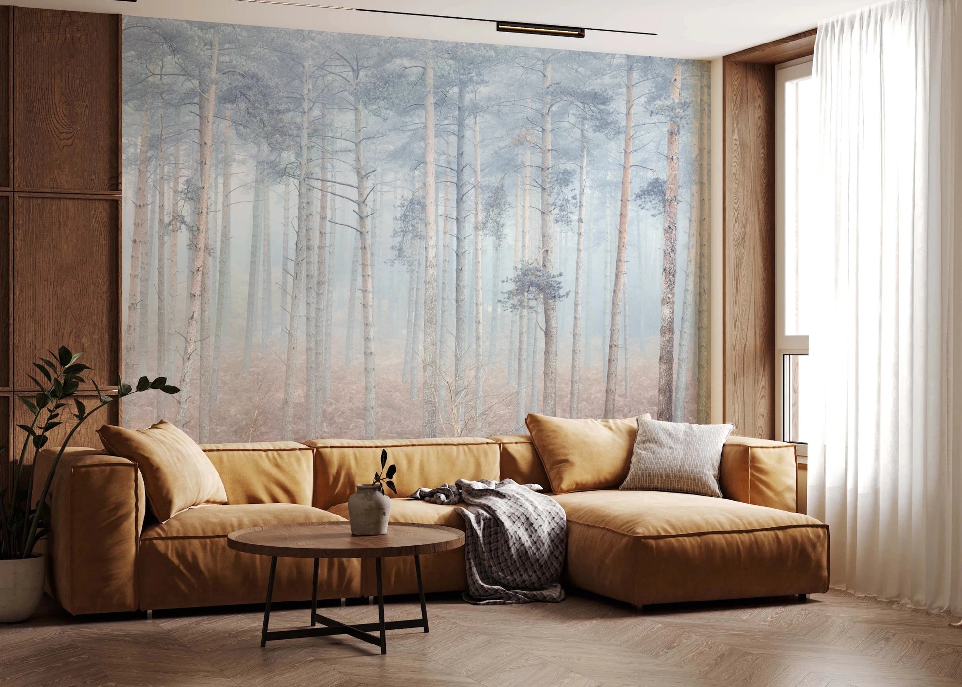 Pine Forest Serenity Wall Mural
