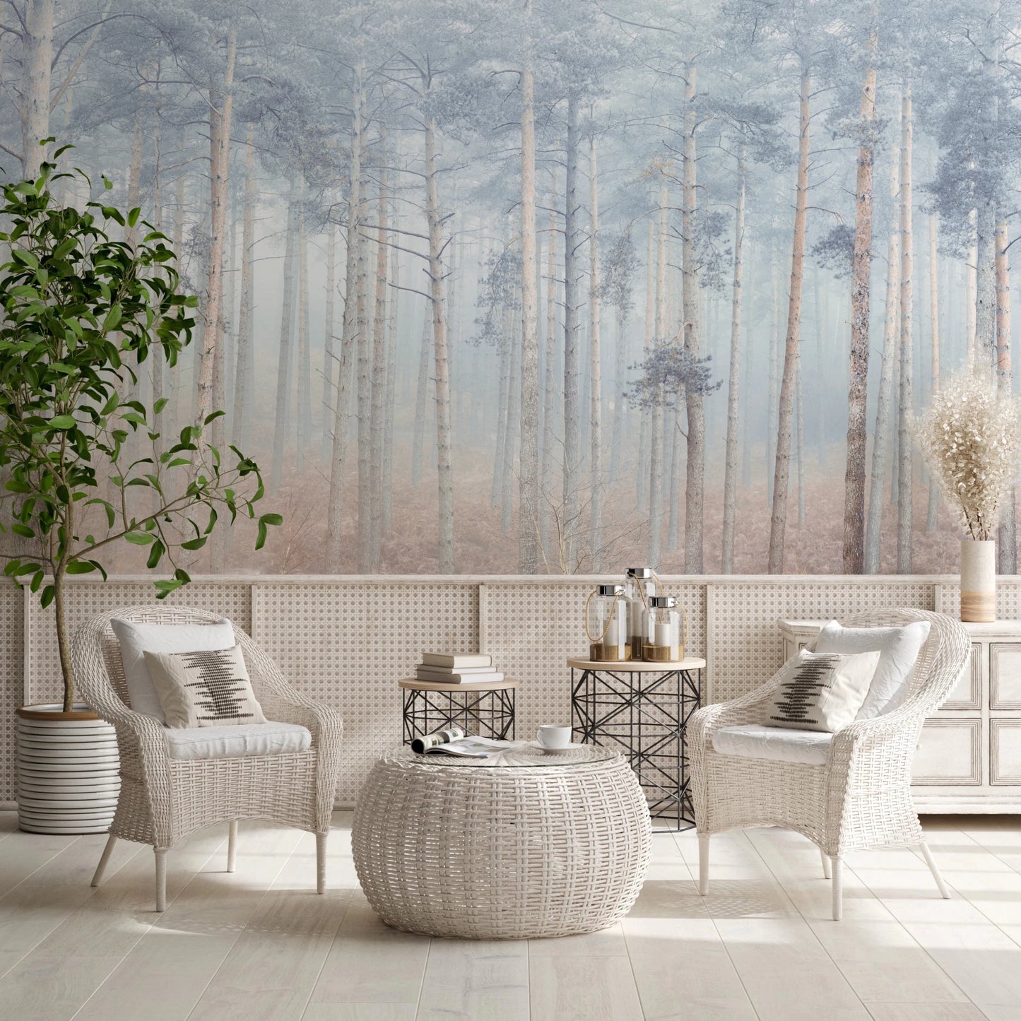 Pine Forest Serenity Wall Mural
