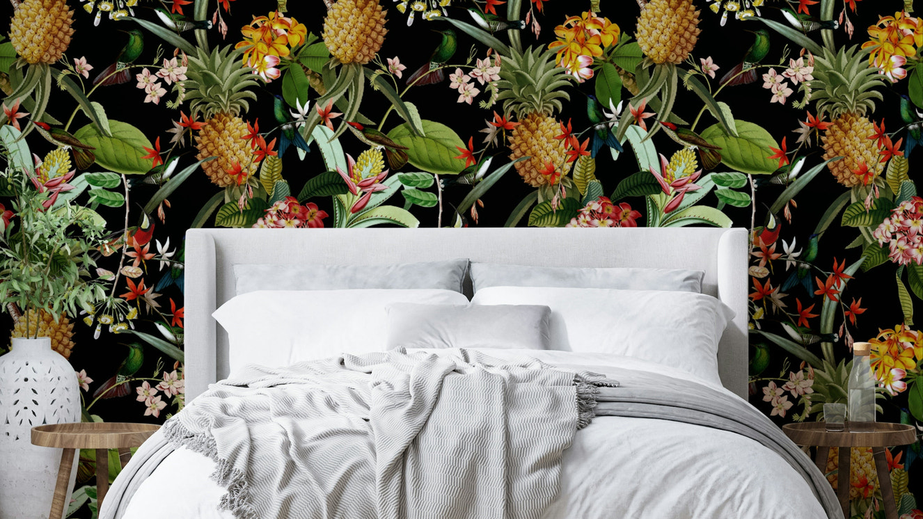 Pineapple Paradise wall mural bringing tropical charm to your space.

