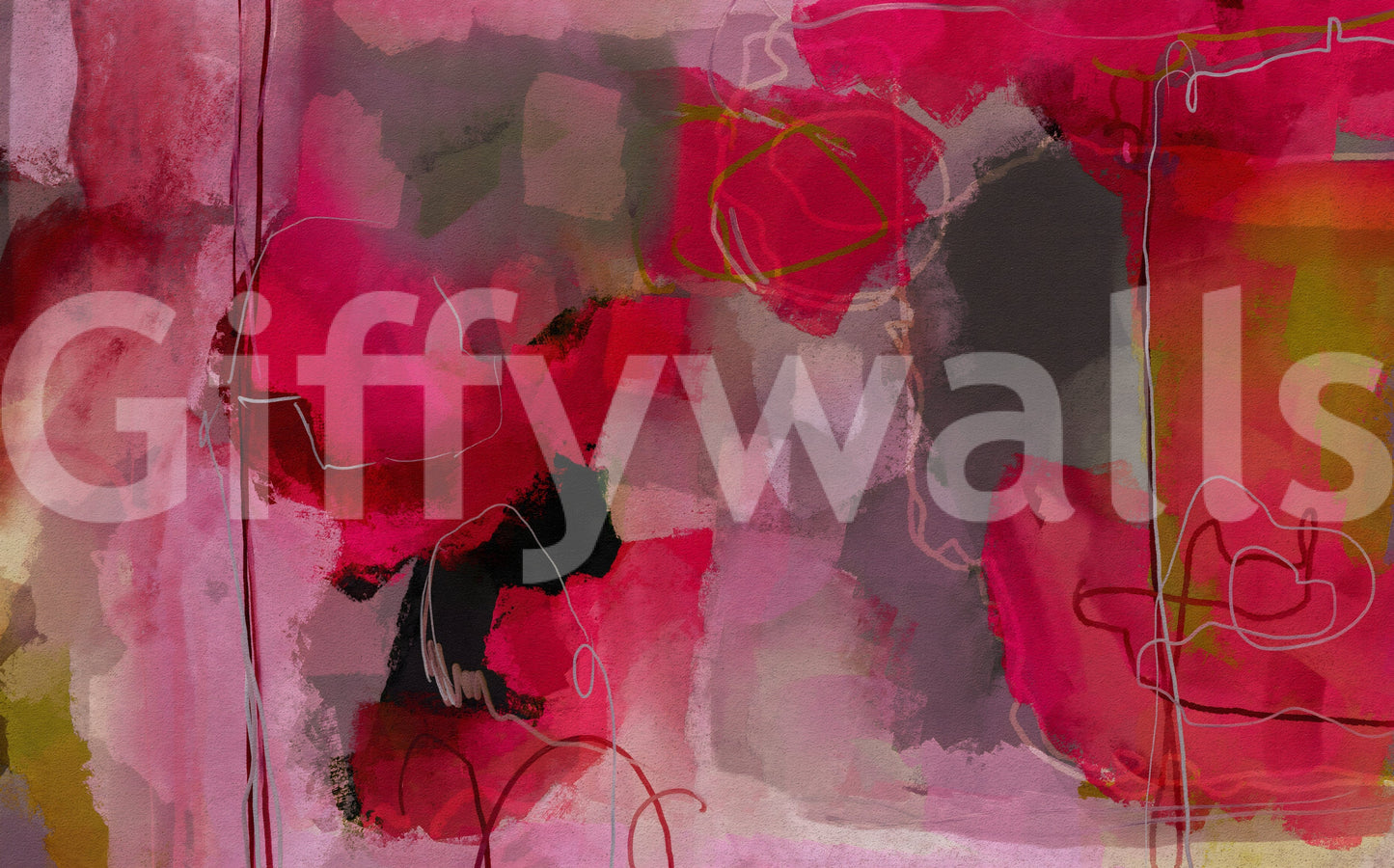 Pink Abstract Hues Wall Mural