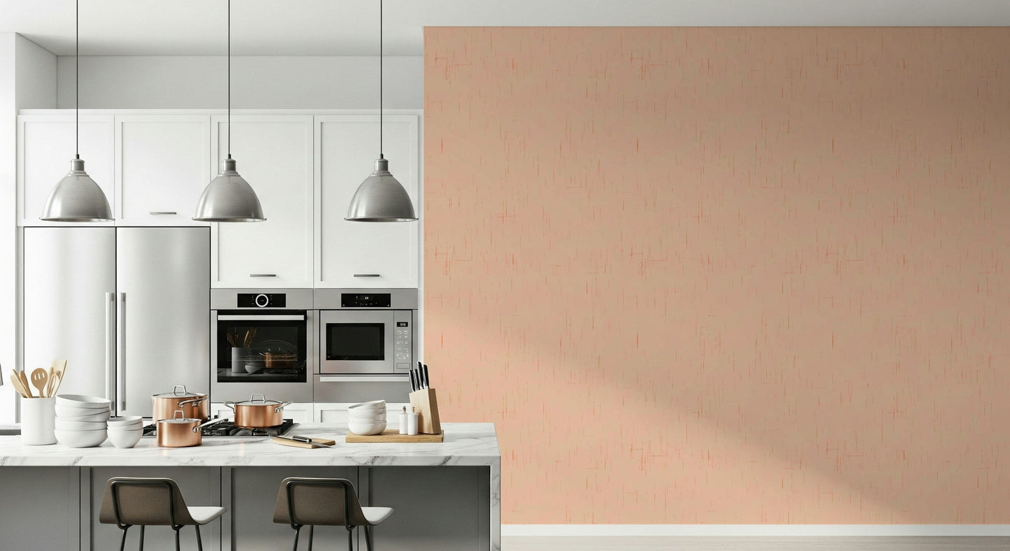 Modern Wallpaper for Walls, Mid Mod Atomic Style, Blush Tone.