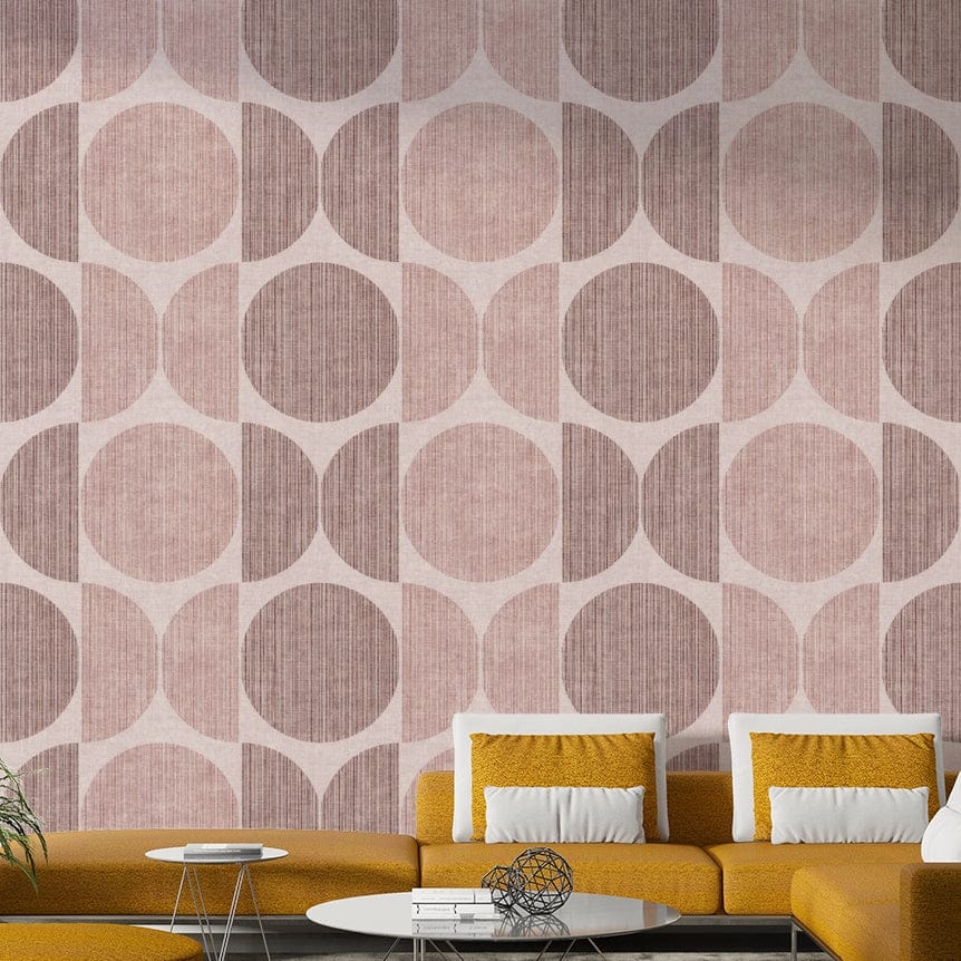 A contemplative geometric pattern wallpaper mural for a feature wall.



