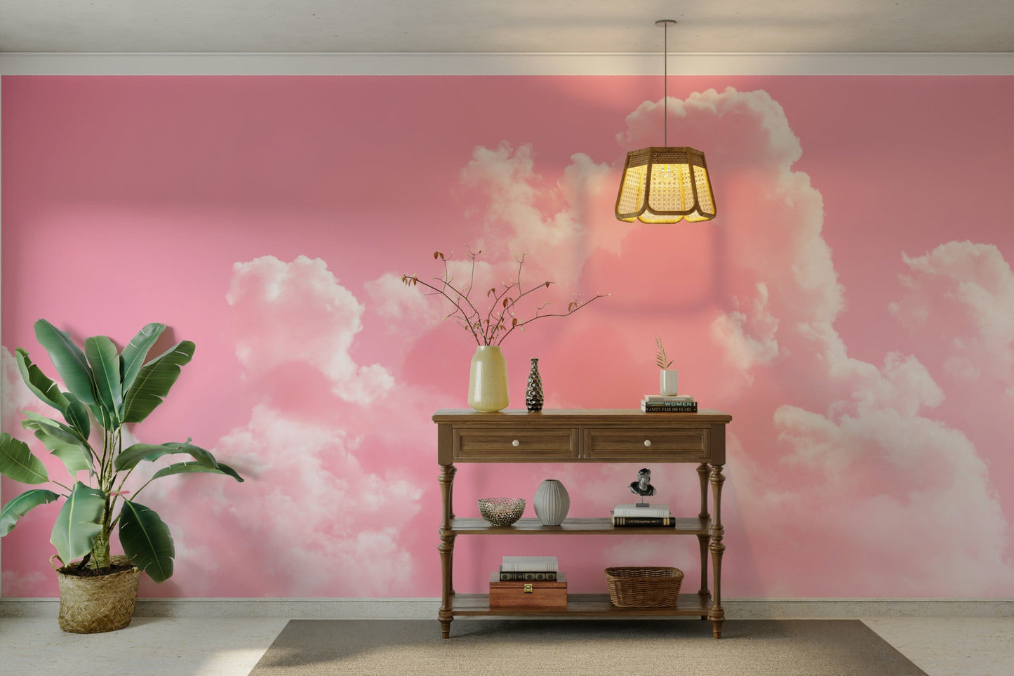 A contemplative twilight sky wallpaper mural for a feature wall.

