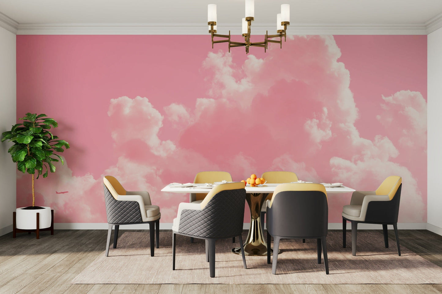 A serene abstract cloud wall mural for your decor.

