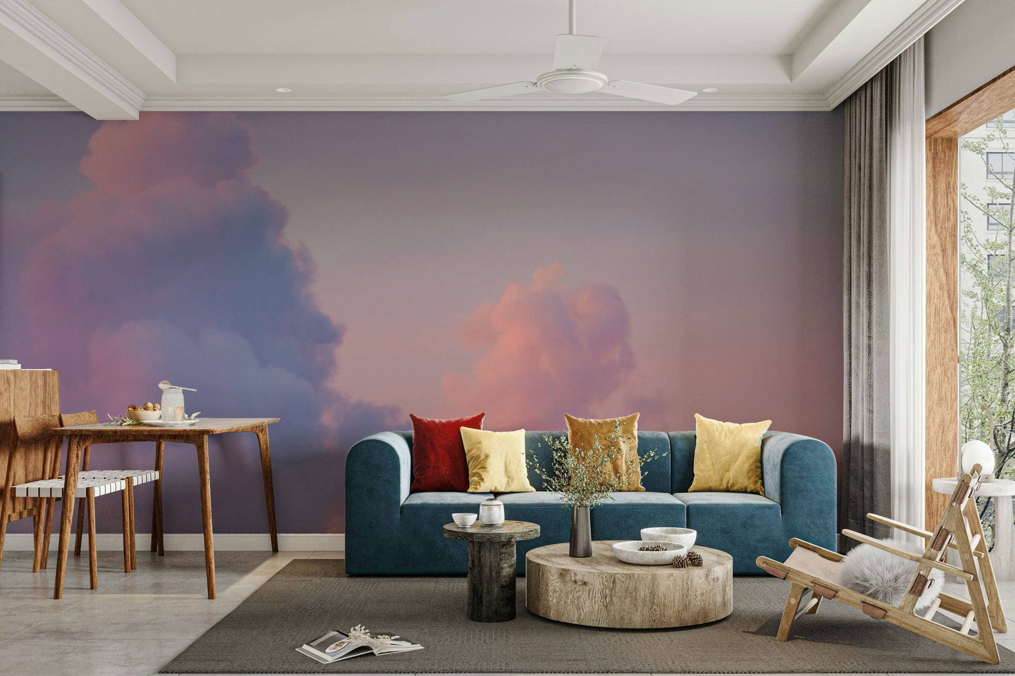 Pink Cloud peaceful mural