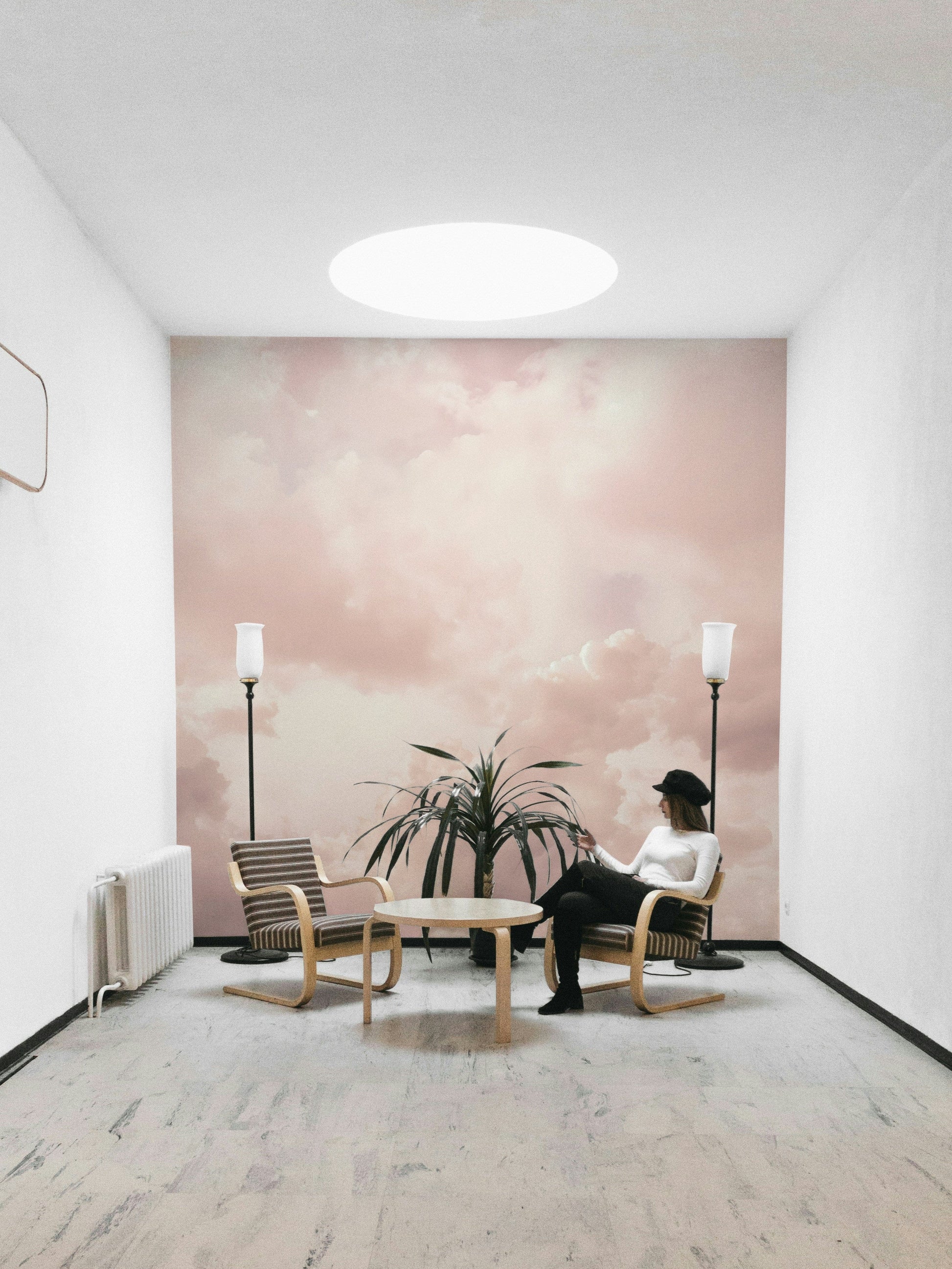 Pink pastel sky, detailed view

