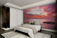The colors are muted and gentle, with a dominant soft pink tone.

