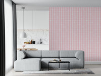 Soft Pink Petals Wallpaper – Modern wallpaper featuring gentle pink blooms over muted stripes.