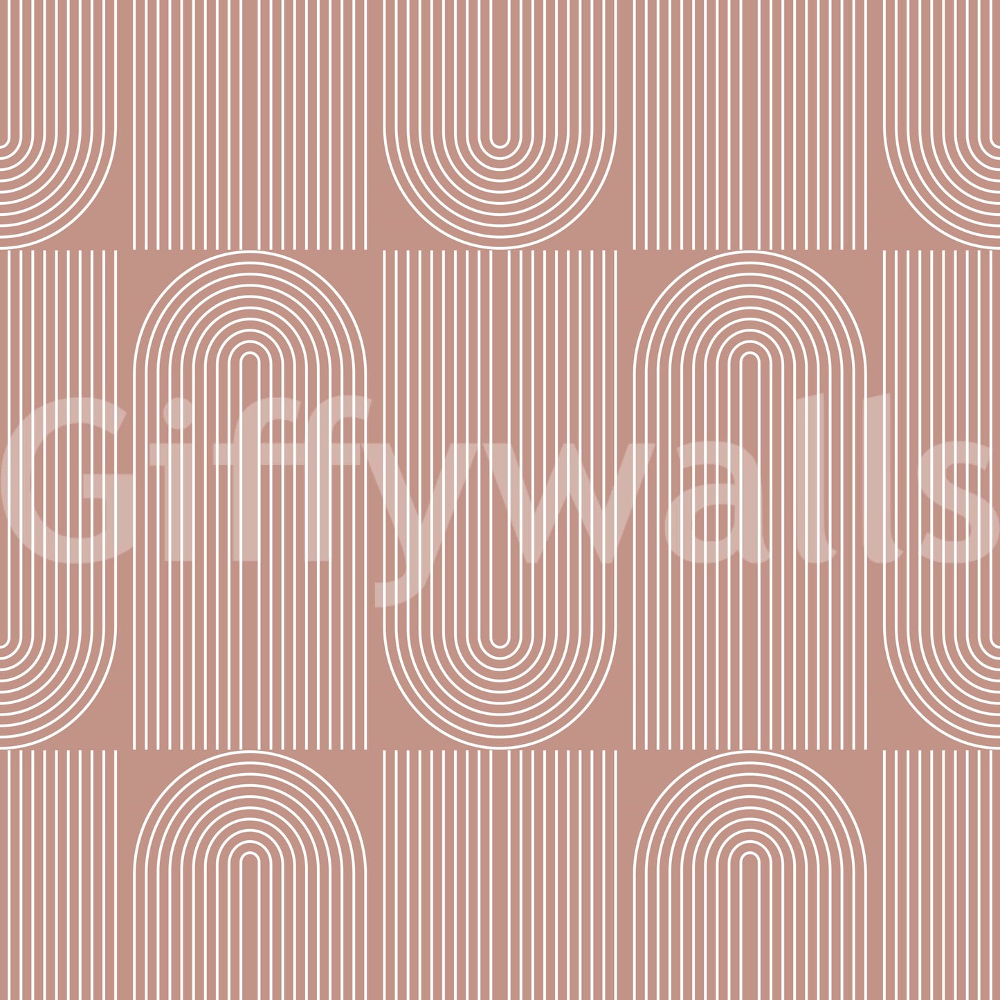 A seamless pattern of flowing lines on a wall

