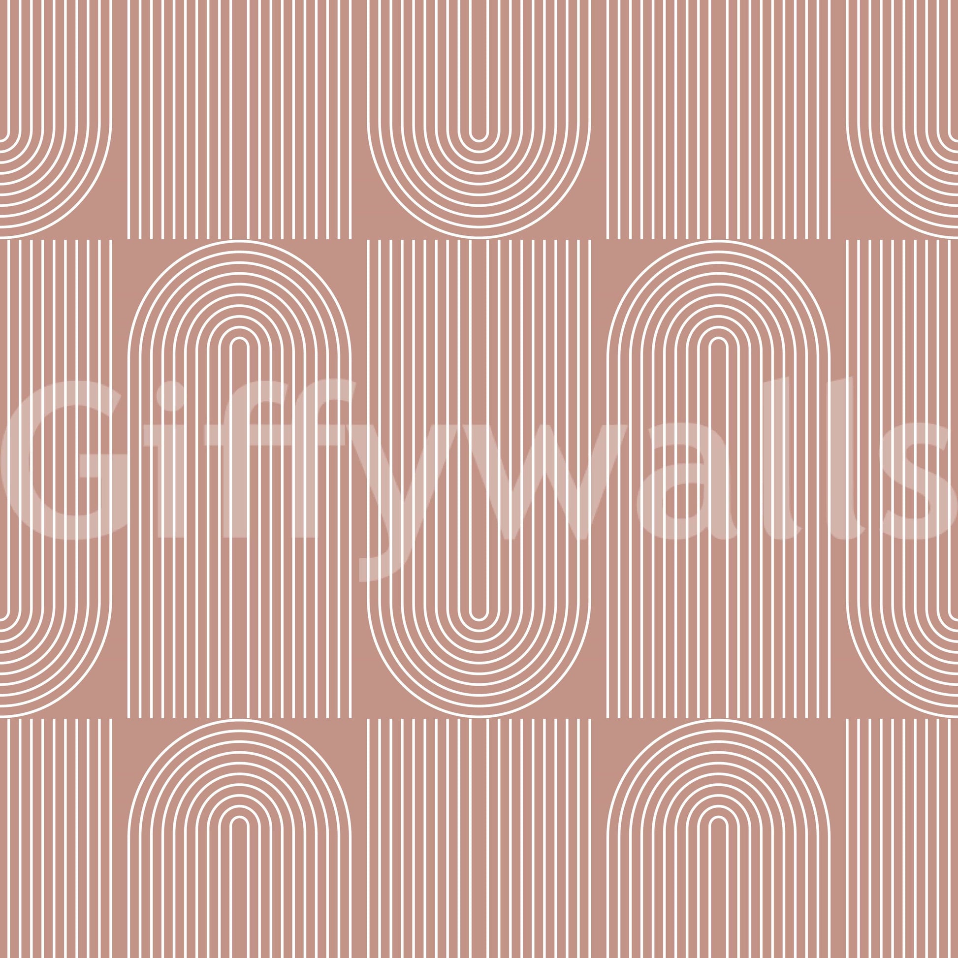 A seamless pattern of flowing lines on a wall

