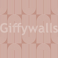 A seamless pattern of flowing lines on a wall

