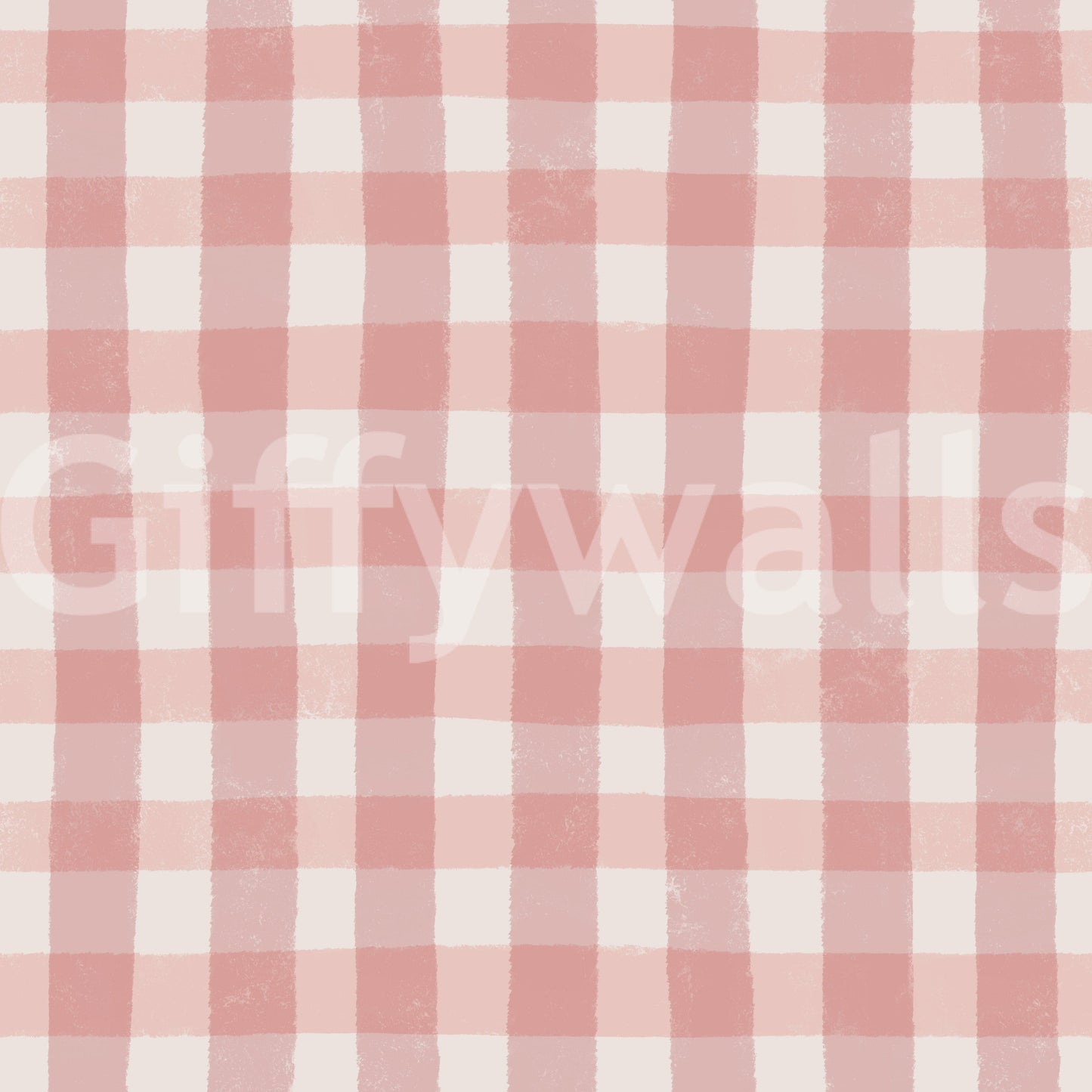 Delicate light-pink gingham wallpaper featuring a balanced check pattern.