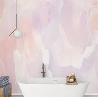 Subtle marble effect wallpaper in pink hues
