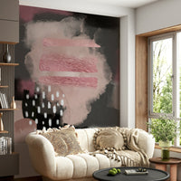 Peaceful pink-toned mural ideal for meditation or quiet rooms.

