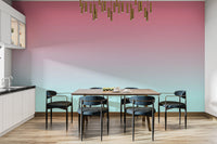 Rosy Pink removable Wallpaper Mural for dining area. 