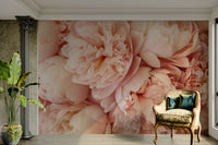 Living room flower mural

