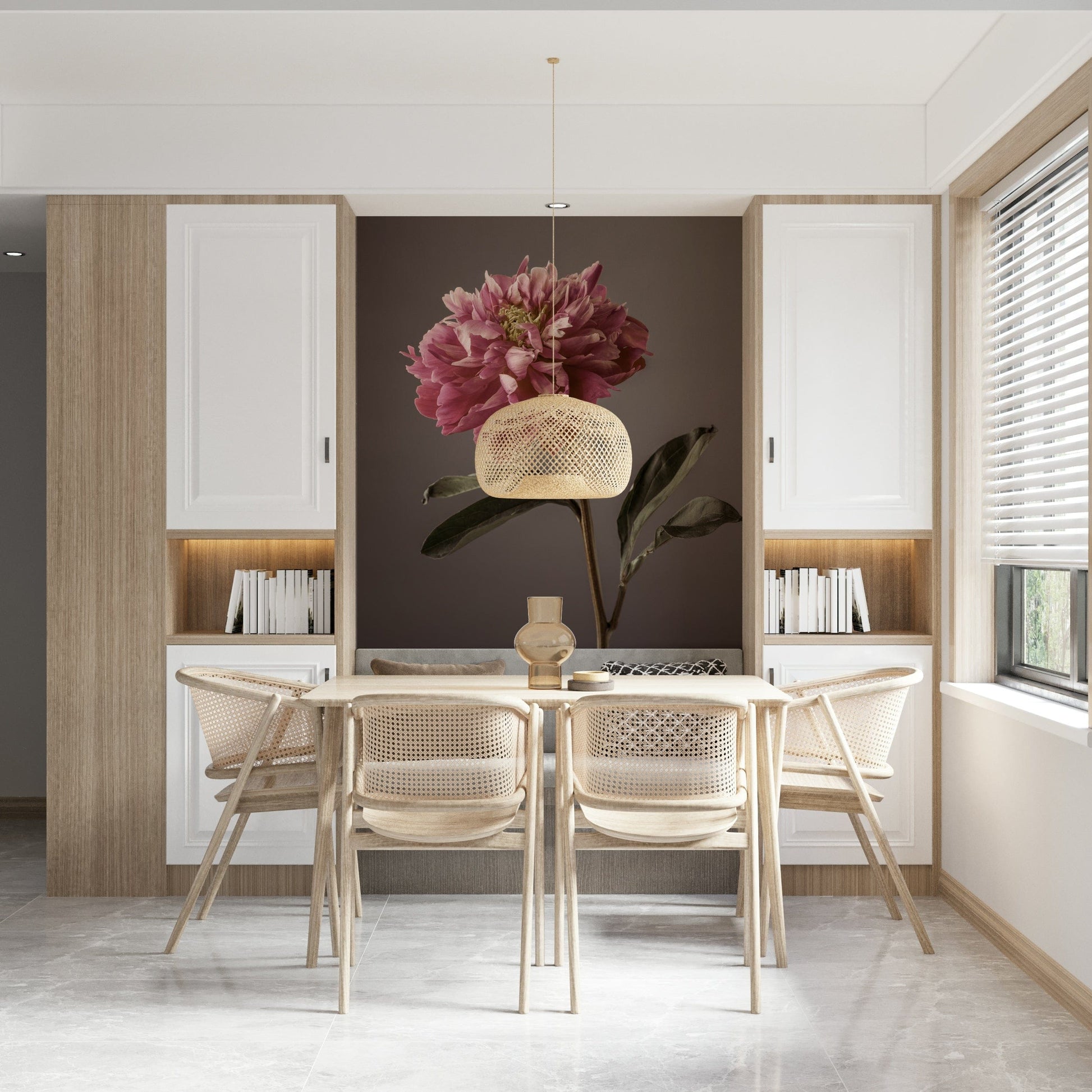 Peony Blush lavish flower image perfect for feature wall.