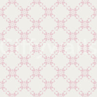 Pink Petal Lattice wallpaper close-up showing the soft pink petal trellis pattern on a cream ground
