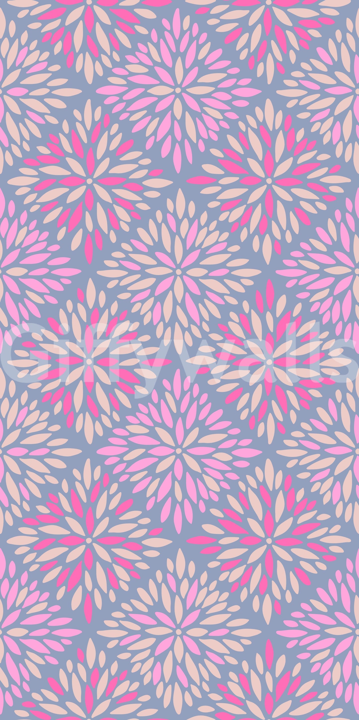 Dahlia Diamonds maximalist tile decor