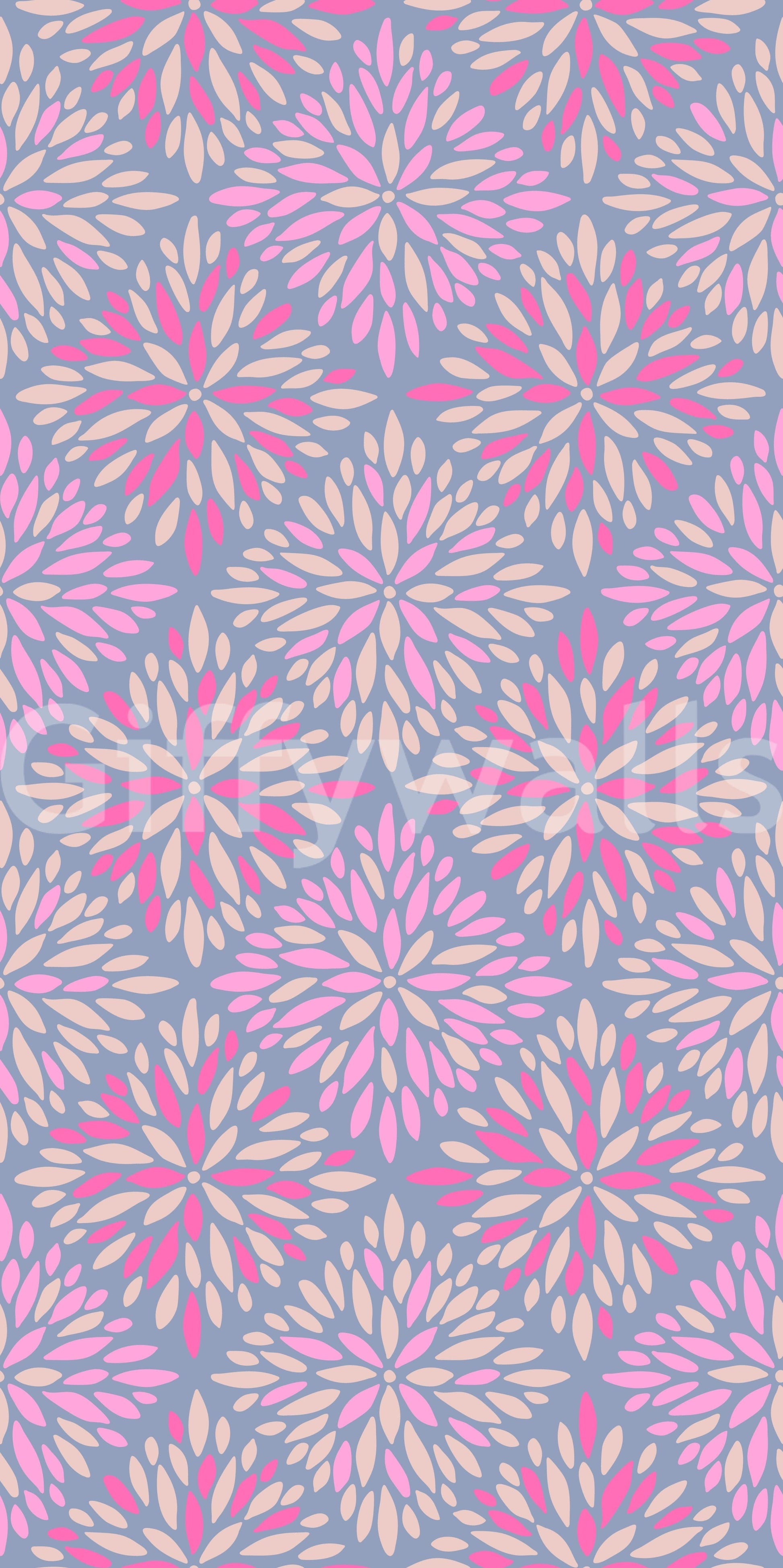 Dahlia Diamonds maximalist tile decor