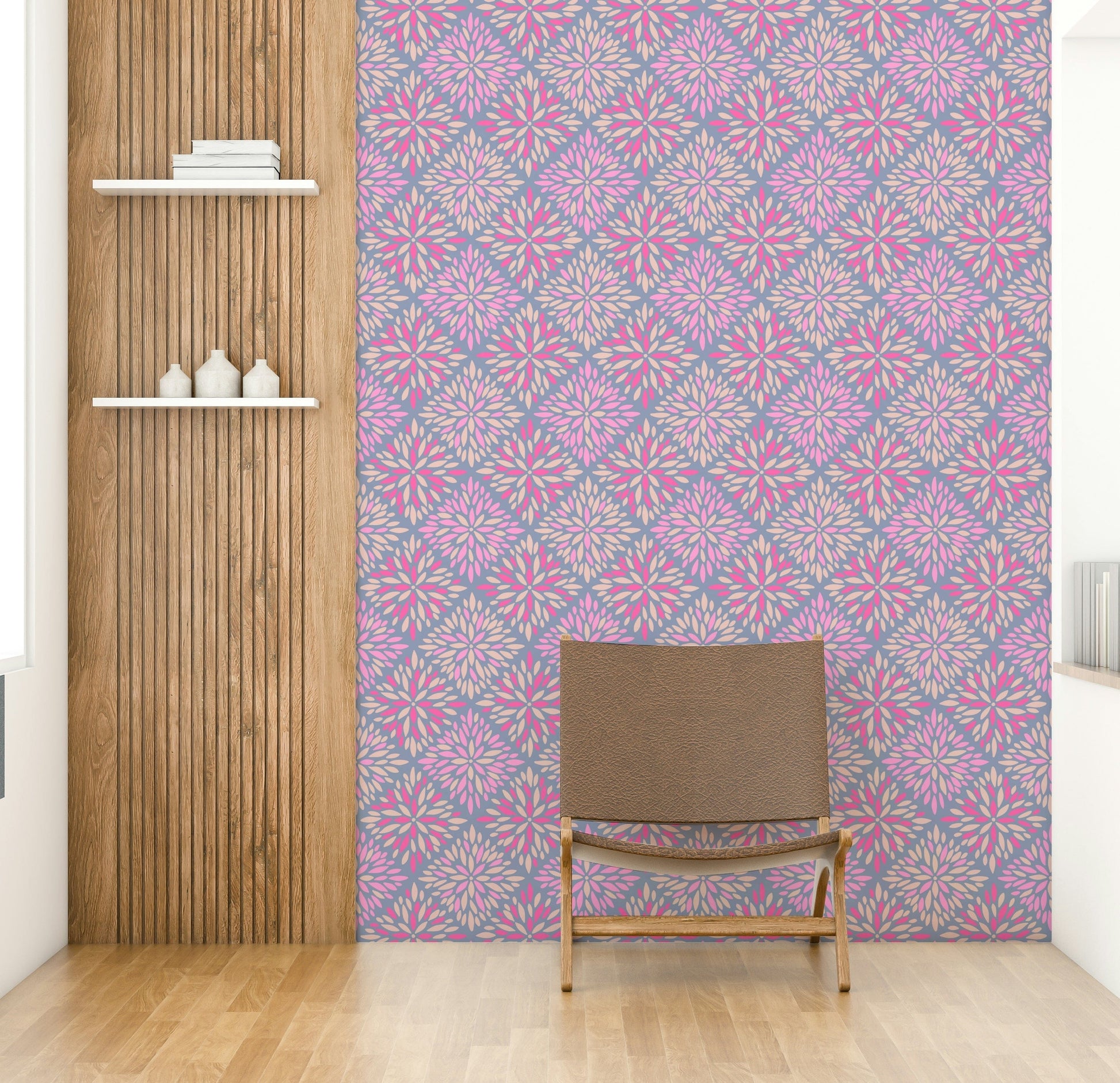 Dahlia Diamonds diamond pattern wallpaper