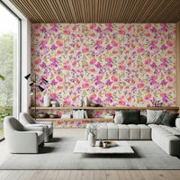 Lush abstract peony wallpaper for walls artwork.