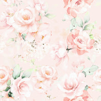 Intricate flower pattern Painted Rose Garden wall decoration.