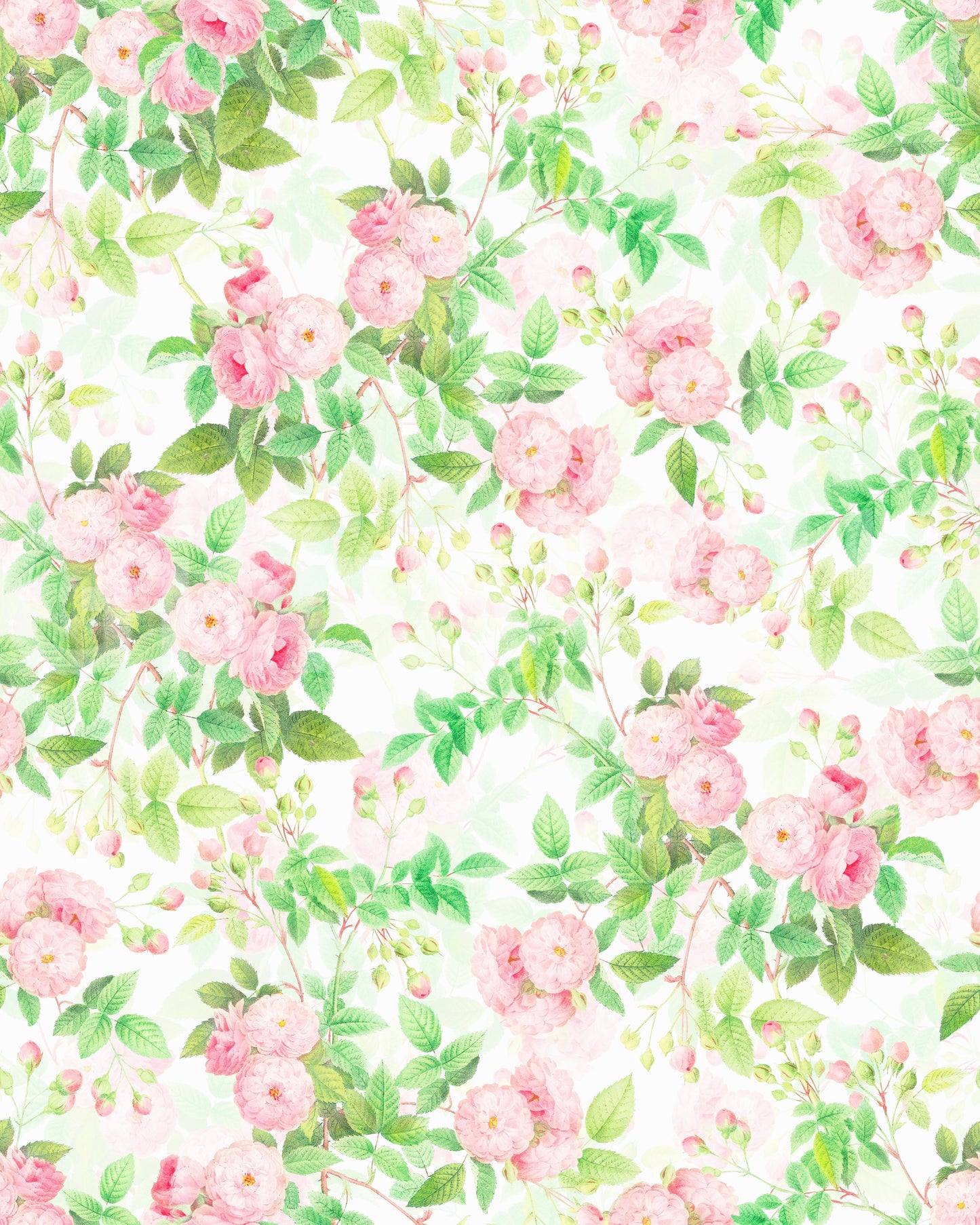 Timeless floral wallpaper in watercolor style

