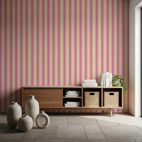 Pink Stripe Delight Wallpaper providing a bright and cheerful backdrop.