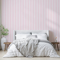 An artistic abstract pink mural on minimalist wallpaper.

