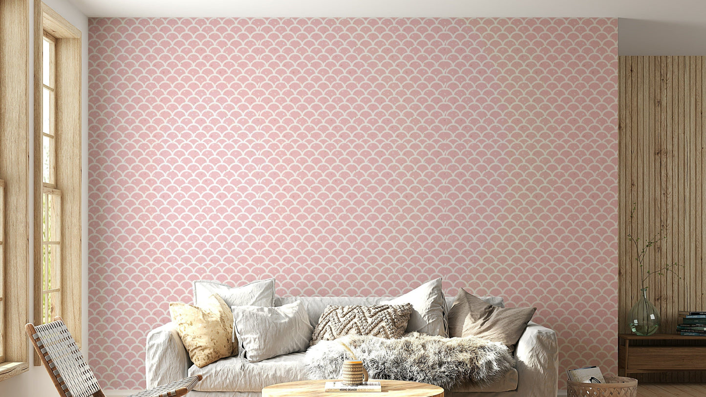 A peaceful wallpaper with a modern, geometric design.

