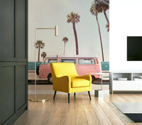 pink and teal coastal wall decor

