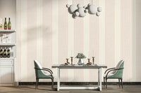 A peaceful wall mural with a vintage, botanical design.

