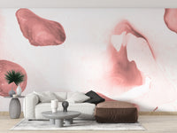 Creative watercolor pink mural