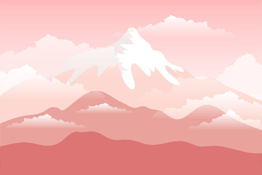 Pink Snow Capped Mountain Wallpaper