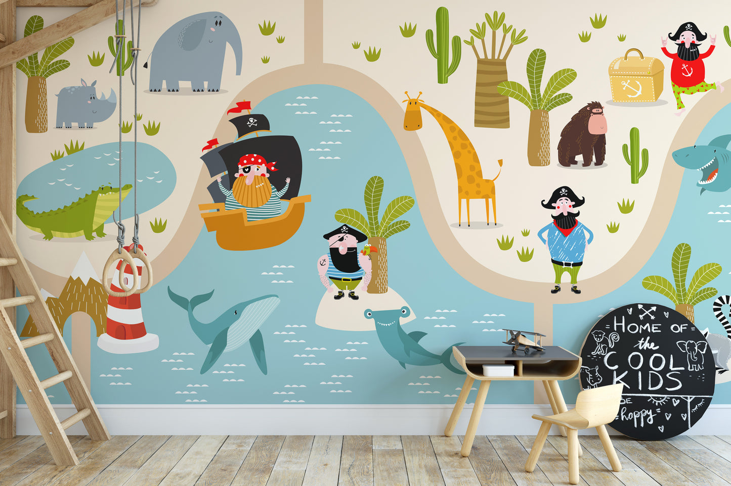 Pirate Animals Kids Wallpaper - Giffywalls