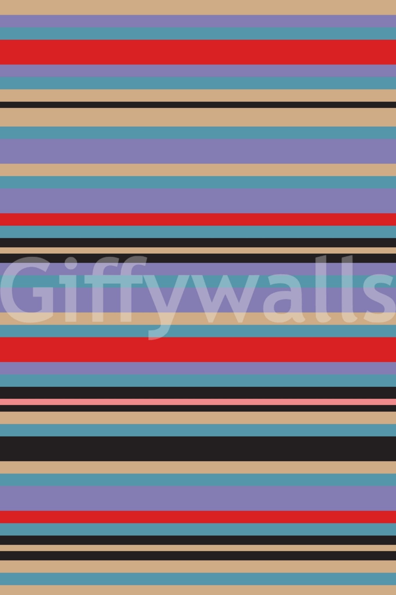 Sophisticated Horizontal Classic Striped kitchen wallpaper design.
