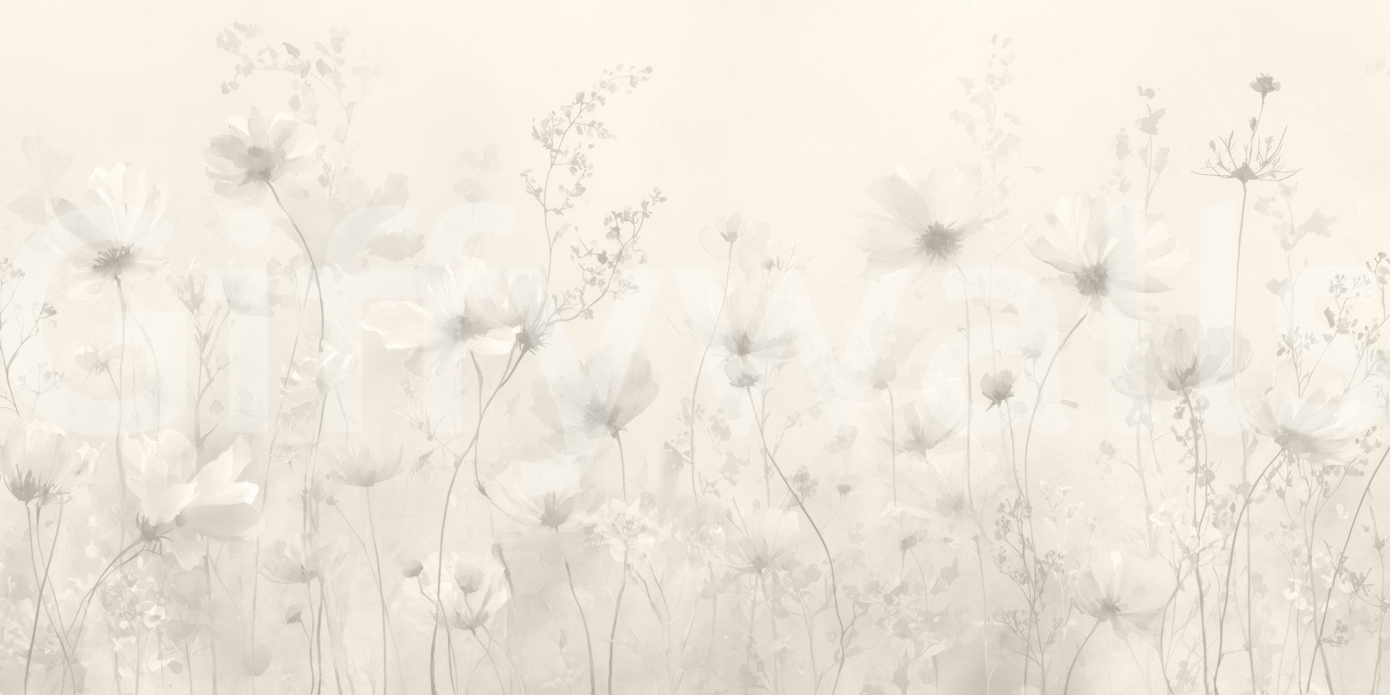 Poetic Soft Floral – Linen Wall Mural