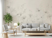Poetic Soft Floral – Linen Wall Mural
