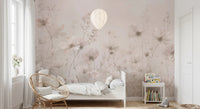 Poetic Soft Floral – Petal Dust Wall Mural