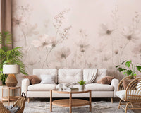 Poetic Soft Floral – Petal Dust Wall Mural