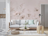 Poetic Soft Floral – Petal Dust Wall Mural