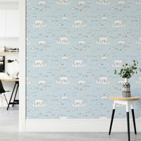 Wallpaper for walls with a playful, artistic feel

