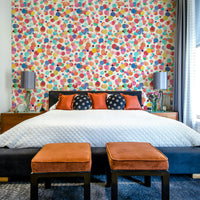 Watercolor dot pattern wallpaper with a fun, artistic vibe.

